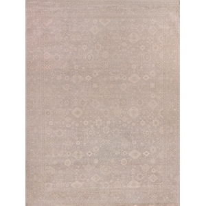 Restoration Hand-Knotted New Zealand Wool Beige 10'x14' Area Rug