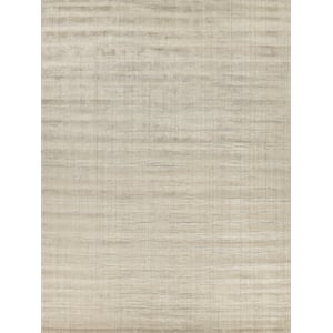 Robin Stripe Handloomed Bamboo Silk/Wool Mineral 2'x3' Area Rug