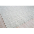 Robin Stripe Handloomed Bamboo Silk/Wool Light Silver 8'x10' Area Rug