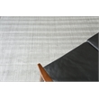 Robin Stripe Handloomed Bamboo Silk/Wool Light Silver 8'x10' Area Rug