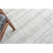 Robin Stripe Handloomed Bamboo Silk/Wool Light Silver 8'x10' Area Rug