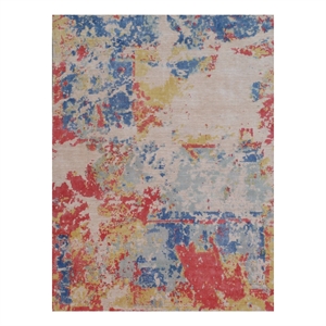 Reflections Handloomed Bamboo Silk Blue/Multi 8'x10' Area Rug