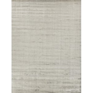Robin Stripe Handloomed Bamboo Silk/Wool Taupe 2'x3' Area Rug