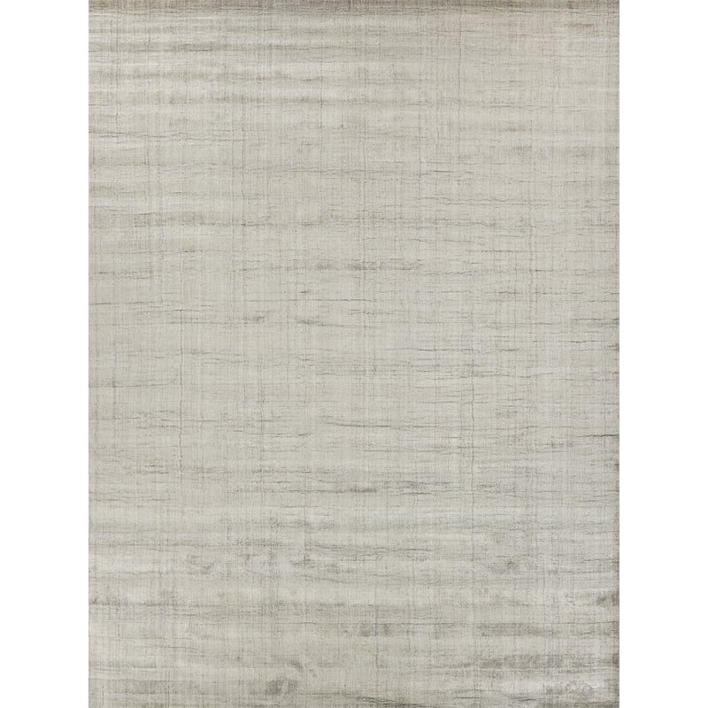 Robin Stripe Handloomed Bamboo Silk/Wool Taupe 6'x9' Area Rug