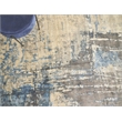 Reflections Handloomed Bamboo Silk Beige/Blue 8'x10' Area Rug