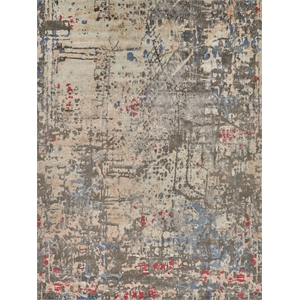 Reflections Handloomed Bamboo Silk Charcoal/Multi 8'x10' Area Rug