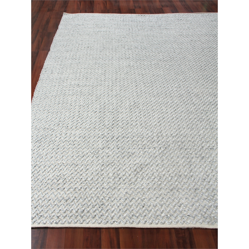 Rialto Flatweave Polyester/Cotton Light Gray 8'x8' Area Rug