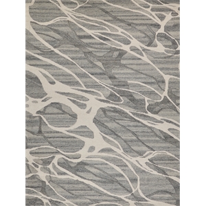 Rio Hand-Tufted New Zealand Wool Gray/Ivory 9'x12' Area Rug