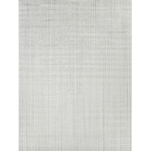 Robin Stripe Handloomed Bamboo Silk/Wool Ivory/Gray 9'x12' Area Rug