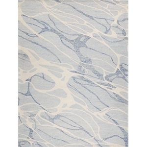 Rio Hand-Tufted New Zealand Wool Blue/Ivory 9'x12' Area Rug
