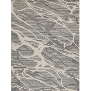 Rio Hand-Tufted New Zealand Wool Gray/Ivory 4'x6' Area Rug