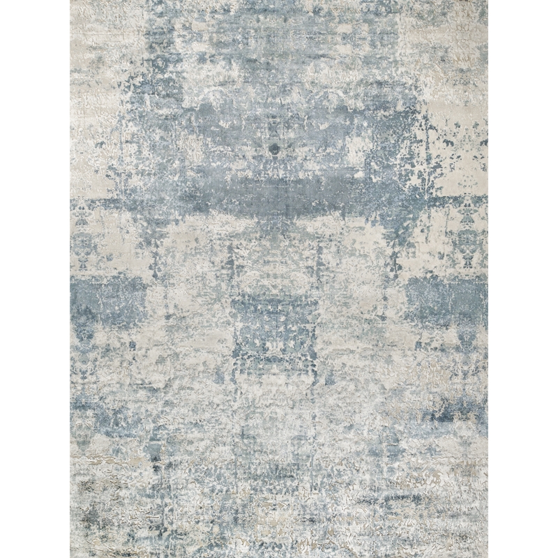 Roset Handloomed Bamboo Silk Blue 12'x15' Area Rug