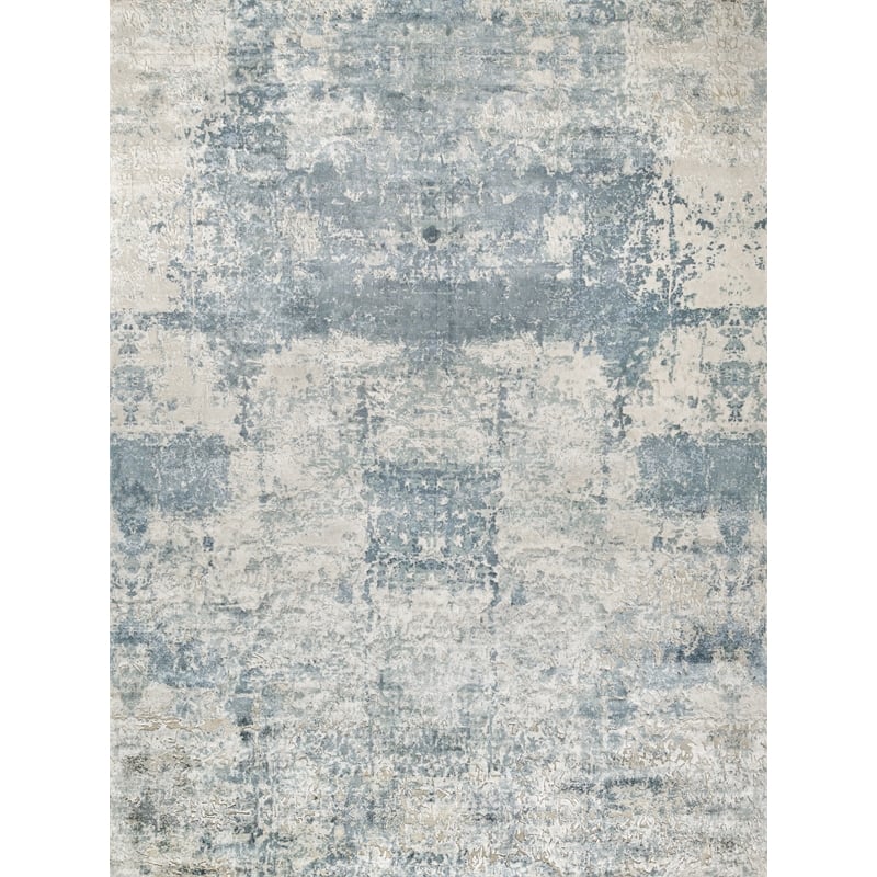 Roset Handloomed Bamboo Silk Blue 6'x9' Area Rug