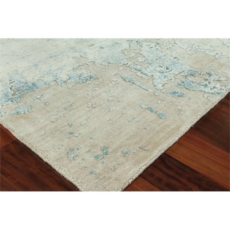 Roset Handloomed Bamboo Silk Beige 9'x12' Area Rug