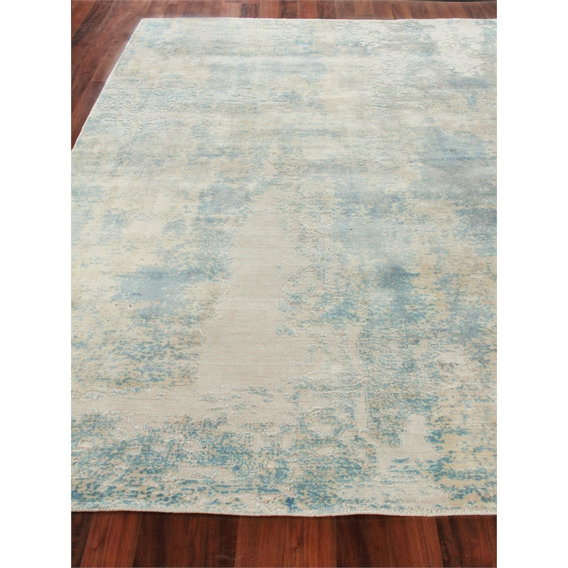 Roset Handloomed Bamboo Silk Beige 9'x12' Area Rug