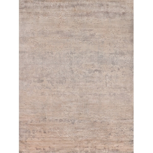 Roset Handloomed Bamboo Silk Beige/Blue 12'x15' Area Rug