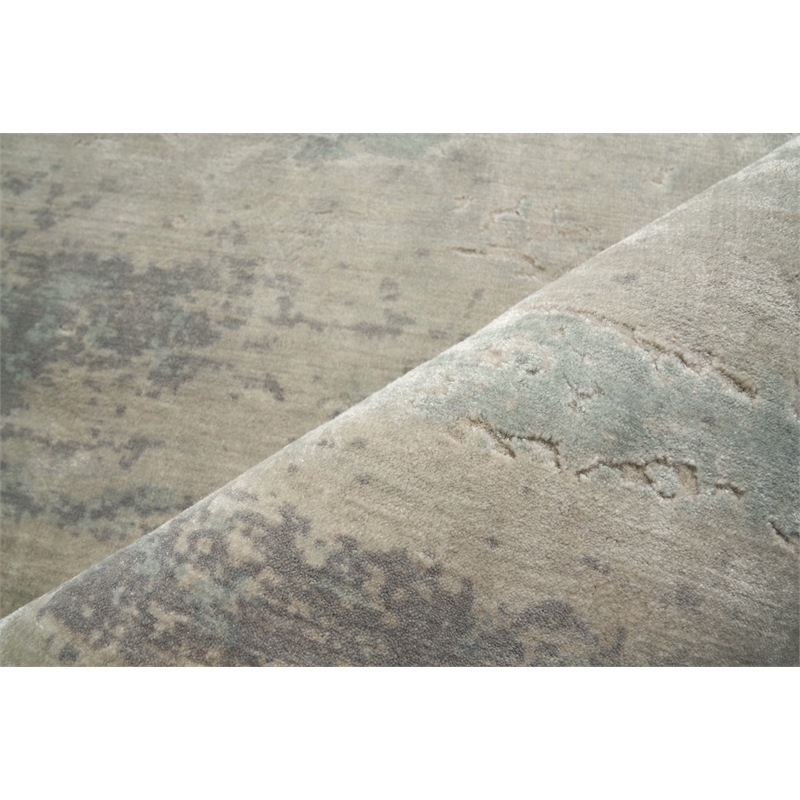 Roset Handloomed Bamboo Silk Beige 8'x10' Area Rug