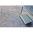 Roset Handloomed Bamboo Silk Silver/Blue 6'x9' Area Rug