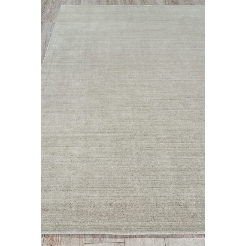 Sanctuary Handloomed Bamboo Silk/Wool Silver 14'x18' Area Rug
