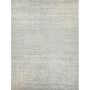 Sanctuary Handloomed Bamboo Silk/Wool Silver 2'x3' Area Rug