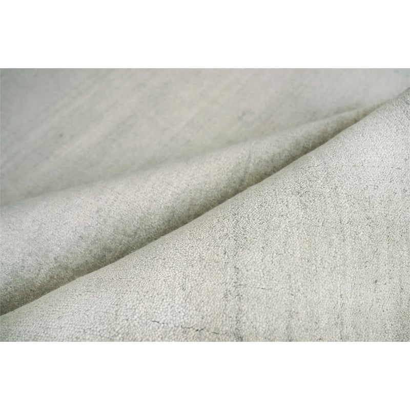 Sanctuary Handloomed Bamboo Silk/Wool Silver 6'x9' Area Rug