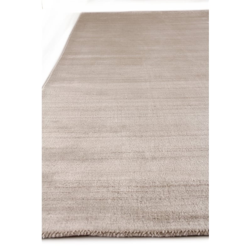 Sanctuary Handloomed Bamboo Silk/Wool Light Beige 14'x18' Area Rug