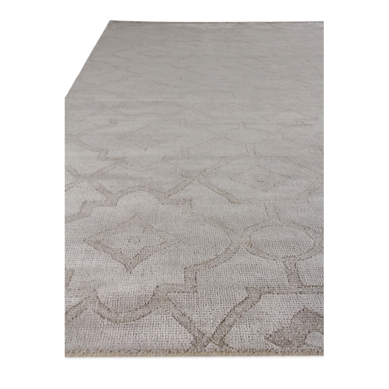 Samara Handloomed Bamboo Silk Silver 12'x15' Area Rug