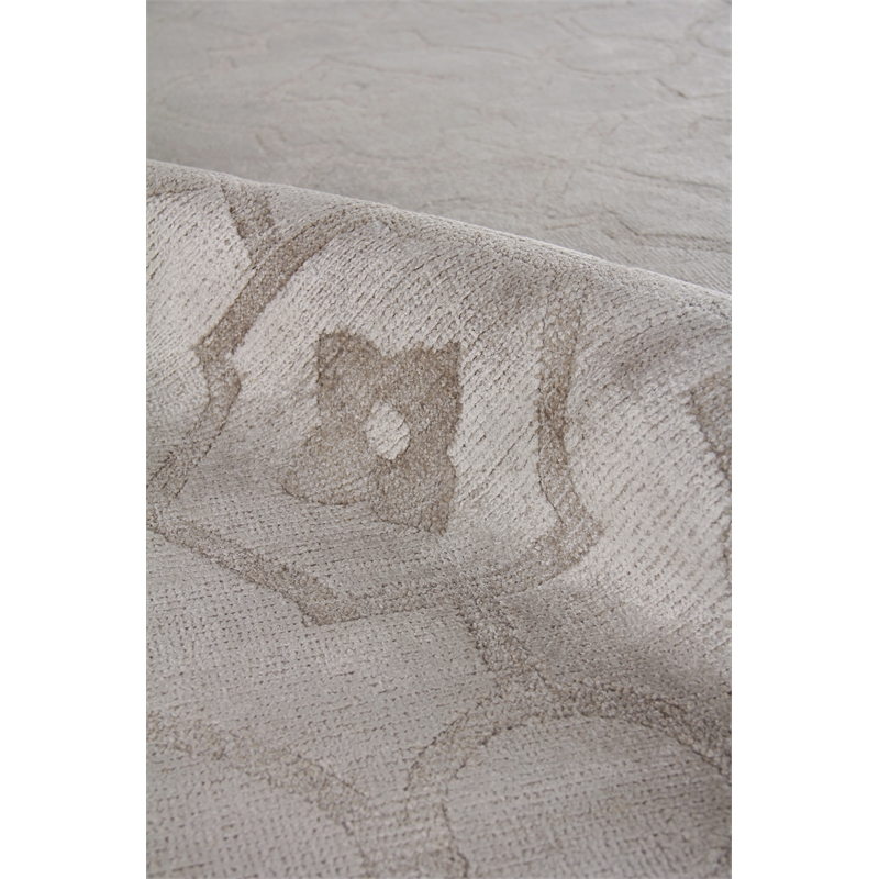 Samara Handloomed Bamboo Silk Silver 12'x15' Area Rug