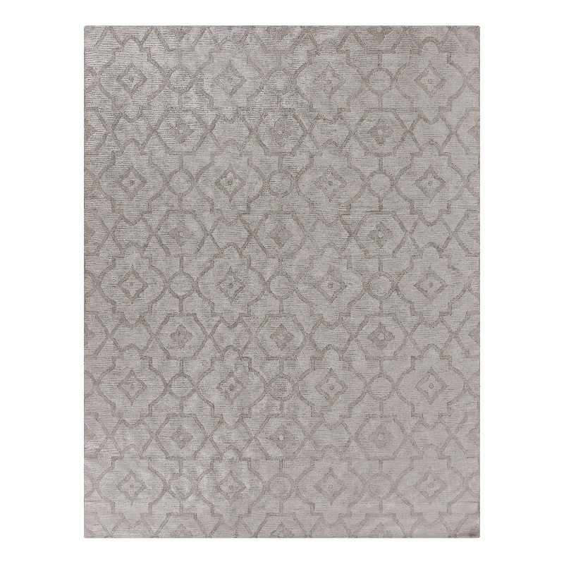 Samara Handloomed Bamboo Silk Silver 12'x15' Area Rug