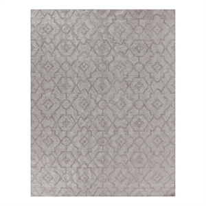Samara Handloomed Bamboo Silk Silver 12'x15' Area Rug