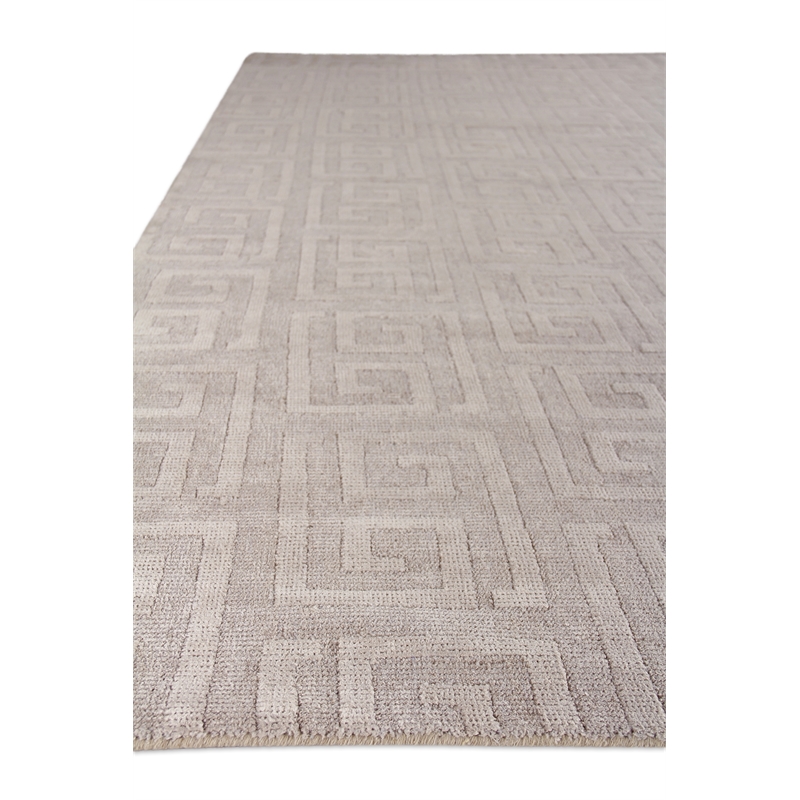Samara Handloomed Bamboo Silk Light Silver 3'6