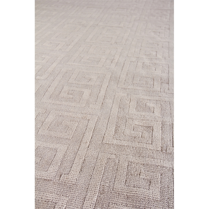 Samara Handloomed Bamboo Silk Light Silver 3'6
