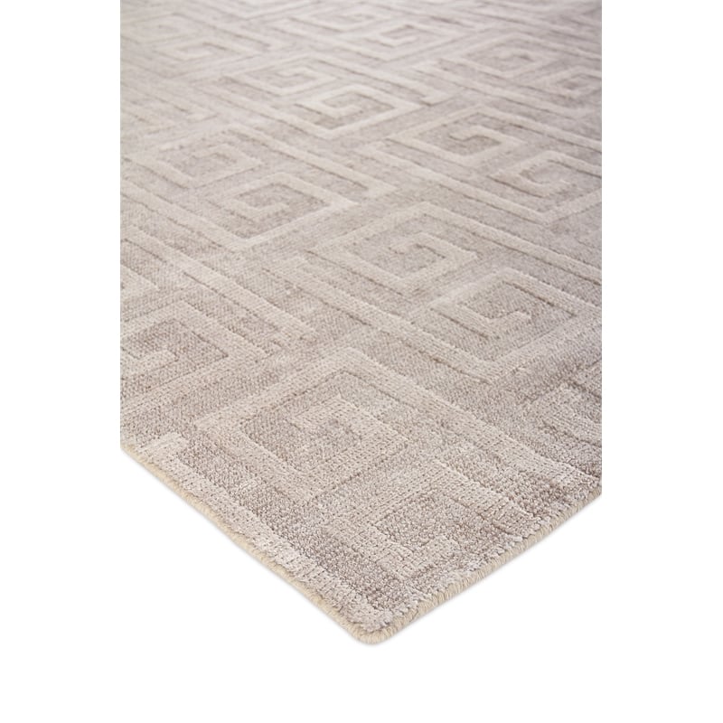 Samara Handloomed Bamboo Silk Light Silver 3'6