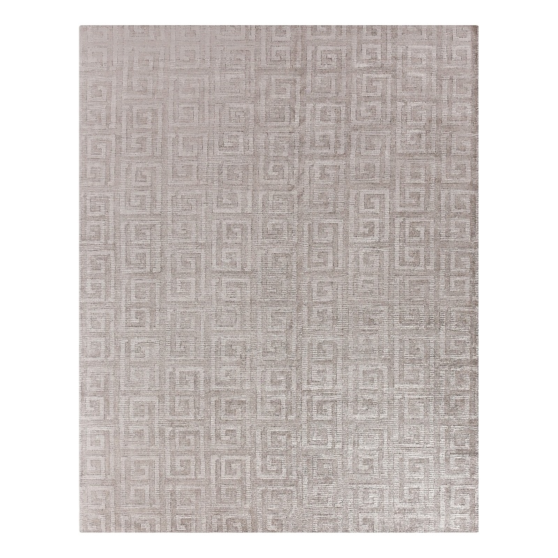Samara Handloomed Bamboo Silk Light Silver 3'6