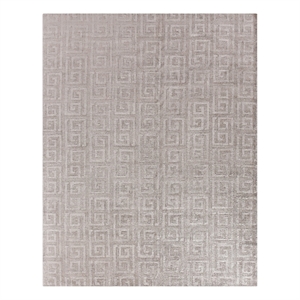 Samara Handloomed Bamboo Silk Light Silver 3'6&quotx7'6&quot Area Rug