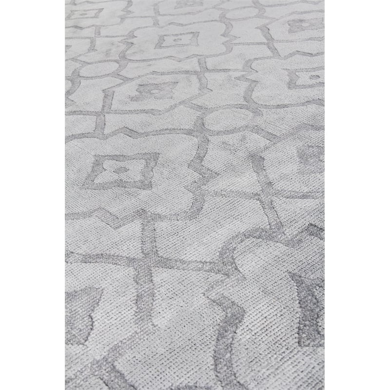 Samara Handloomed Bamboo Silk Aqua 8'x10' Area Rug