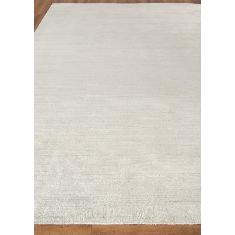 Sanctuary Handloomed Bamboo Silk/Wool Ivory 6'x9' Area Rug