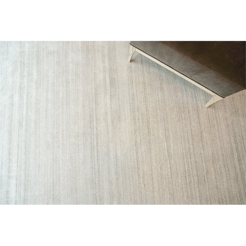 Sanctuary Handloomed Bamboo Silk/Wool Ivory 9'x12' Area Rug
