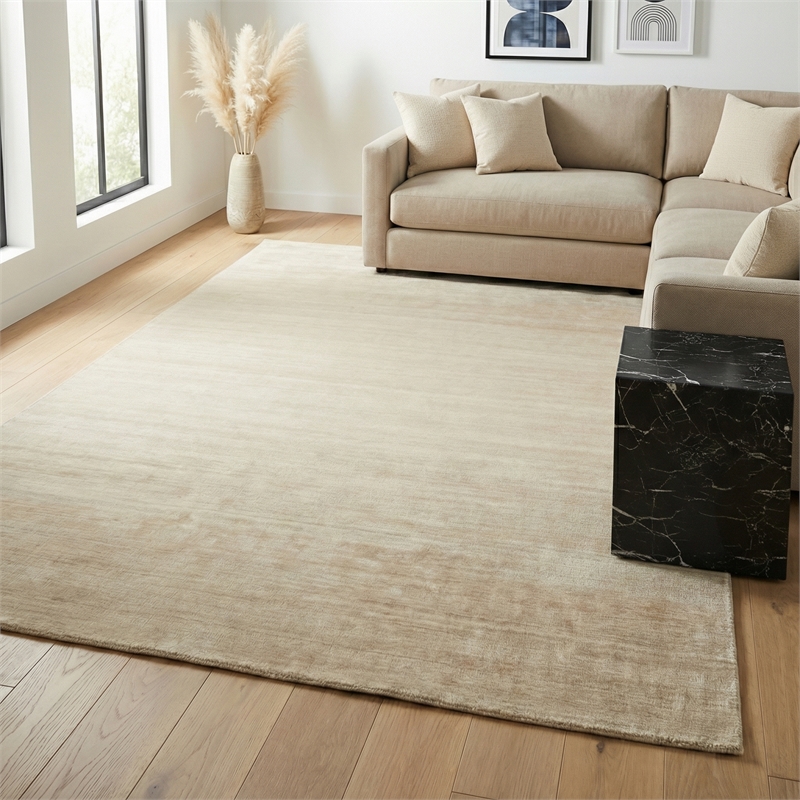 Sanctuary Handloomed Bamboo Silk/Wool Linen 2'x3' Area Rug