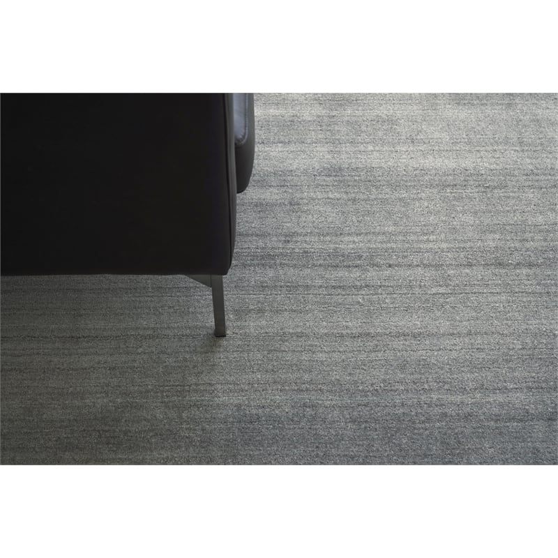 Sanctuary Handloomed Bamboo Silk/Wool Gray 10'x14' Area Rug