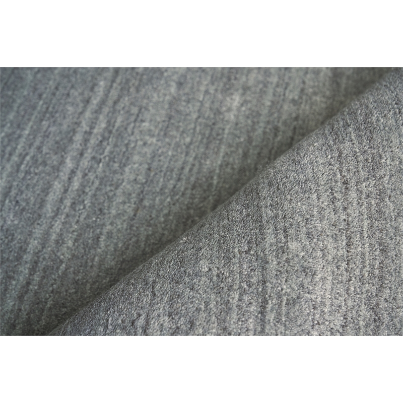 Sanctuary Handloomed Bamboo Silk/Wool Gray 2'x3' Area Rug