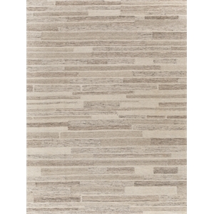 Scandinavian Handloomed New Zealand Wool Gray/Ivory 5'x8' Area Rug