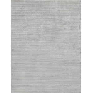 Sanctuary Handloomed Bamboo Silk/Wool Light Silver 9'x12' Area Rug