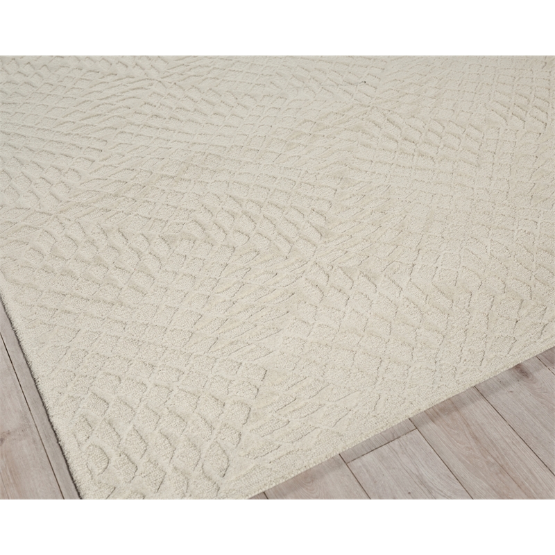 Sandro Hand-Tufted New Zealand Wool Cream 14'x18' Area Rug