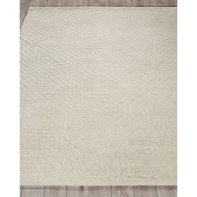 Sandro Hand-Tufted New Zealand Wool Cream 14'x18' Area Rug