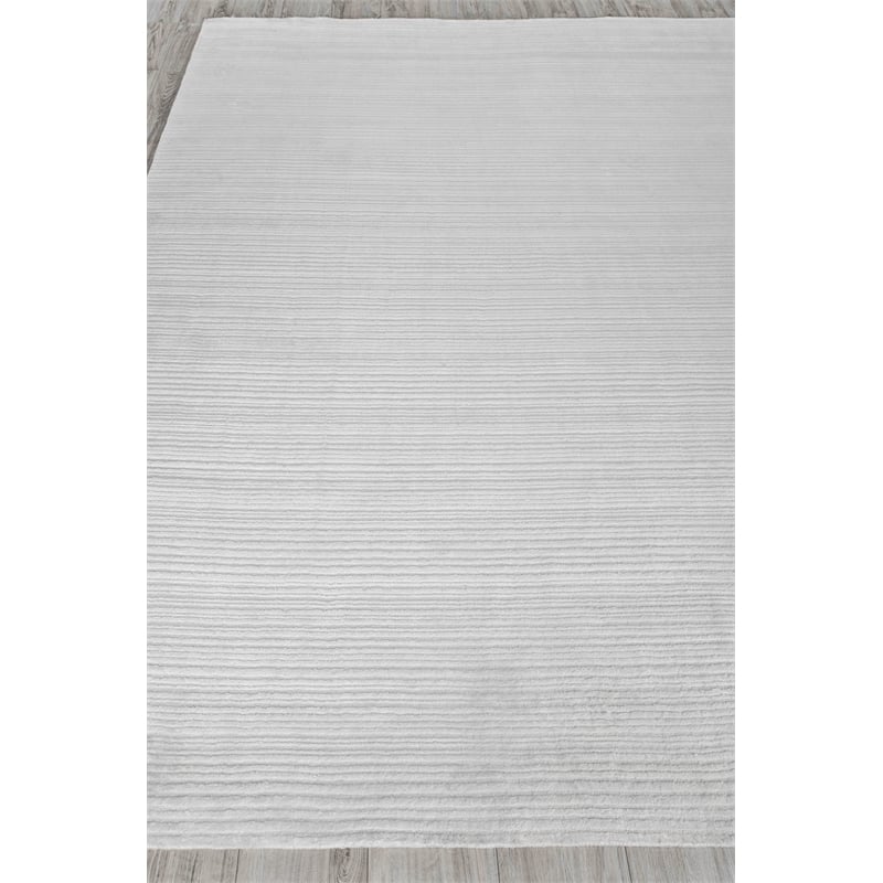 Rossini Handloomed Nylon/Pet Yarn Ivory 10'x10' Square Area Rug