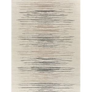 Scandinavian Handloomed New Zealand Wool Ivory/Blue/Gray 4'x6' Area Rug