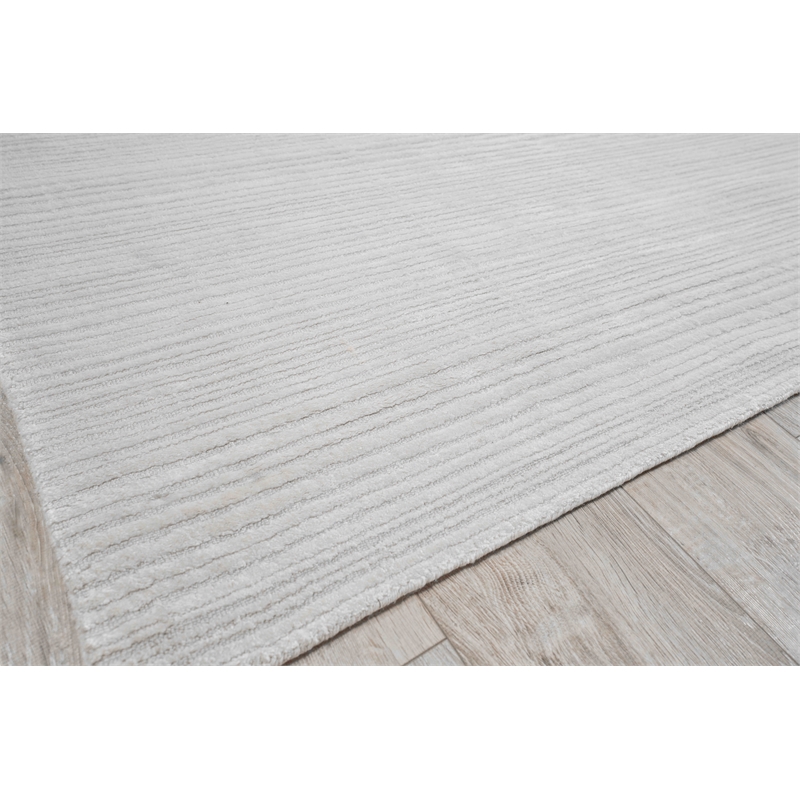Rossini Handloomed Nylon/Pet Yarn Ivory 10'x14' Area Rug