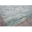 Saccara Handloomed Wool/Bamboo Silk Blue 6'x9' Area Rug