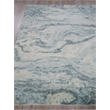 Saccara Handloomed Wool/Bamboo Silk Blue 6'x9' Area Rug